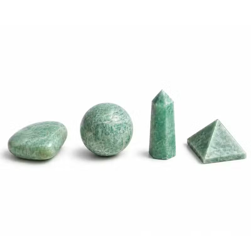 12x Amazonite Gemstone Retail Display Pack - Assorted Shapes