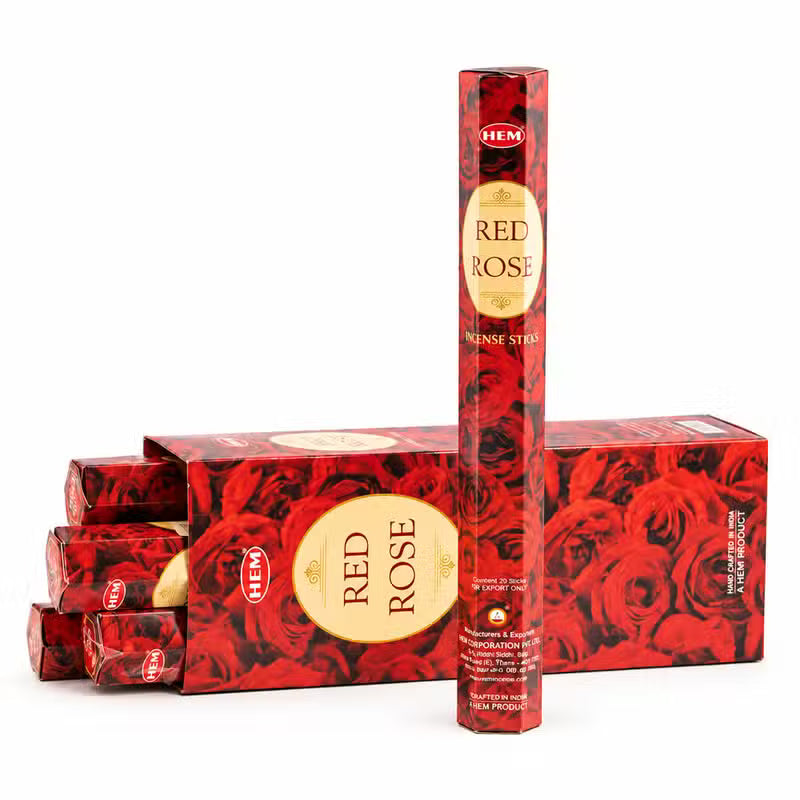 6x HEM Hexaganal Incence - Red Rose