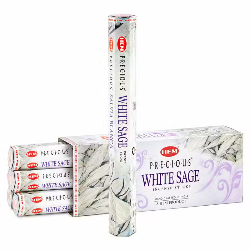 6x HEM Hexaganal Incence - Precious White Sage