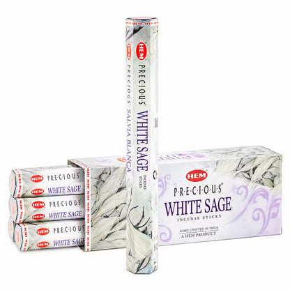 6x HEM Hexaganal Incence - Precious White Sage