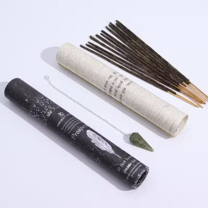 4x Ancient Witch Spell Incense - Prosperity - Aventurine Pendulum
