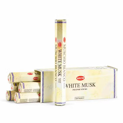 6x HEM Hexaganal Incence - White Musk