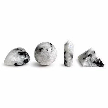 12x Rainbow Moonstone Gemstone Retail Display Pack - Assorted Shapes