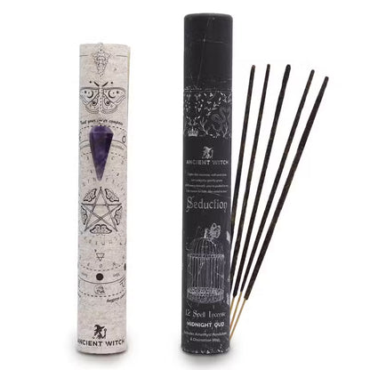 4x Ancient Witch Spell Incense - Seduction - Amethyst Pendulum